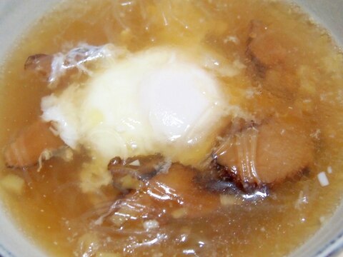 まるっと卵の中華春雨スープ
